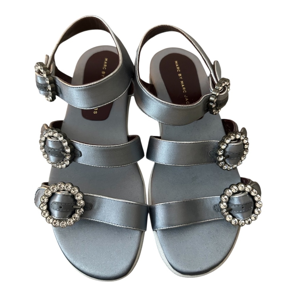 Marc by Marc Jacobs Sandals With Rhinestone Buckles Women's Size 37.5 Like New